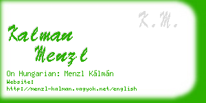 kalman menzl business card